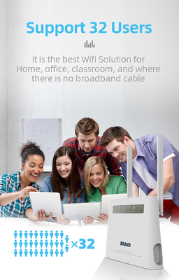 κινητός WiFi δρομολογητής 2.4Ghz 300Mbps 4G LTE για το σπίτι rv με την ισχυρή υποδοχή κάρτας λιμένων SIM σημάτων USB
