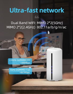 Ο κινητός διπλός δρομολογητής ζωνών 5Ghz Wifi με την κάρτα 1800Mbps SIM ξεκλειδώνει