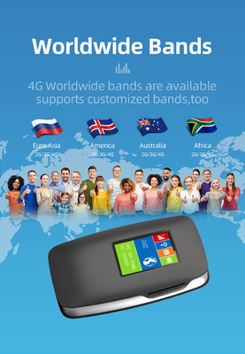 ασύρματη MiFi δυναμική ζώνη δρομολογητών WIFI 3000mAh 4G LTE με τη διεθνή ζώνη οθόνης LCD